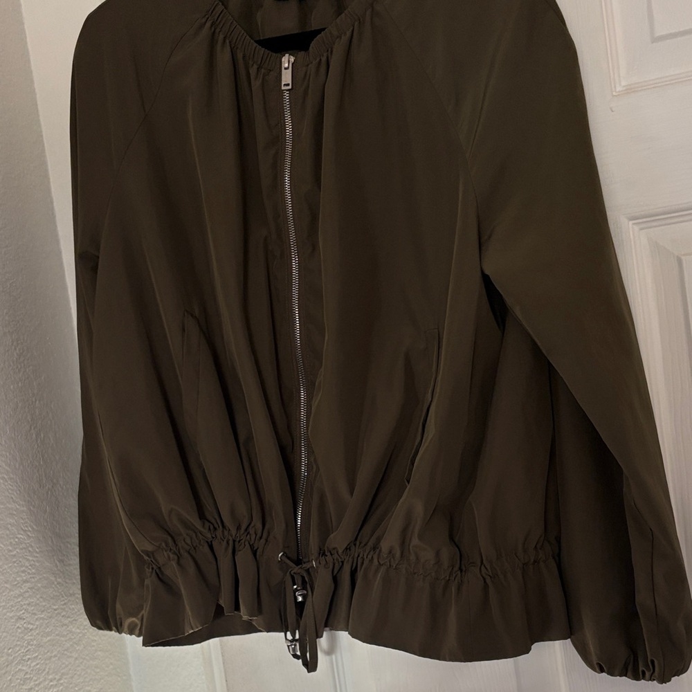 Zara Khaki Women's Bomber Jacket - Picture 3 of 6